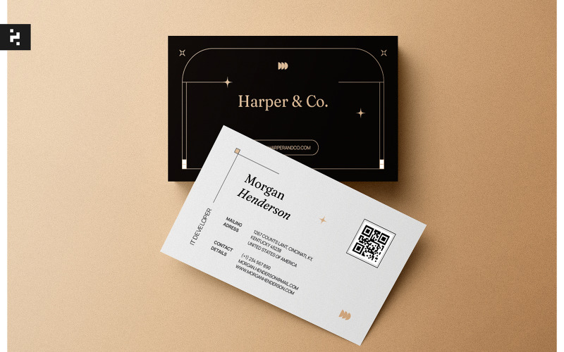 Business Card Retro Vintage Style Corporate Identity
