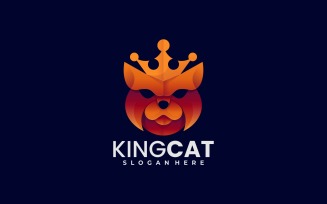 King Cat Gradient Logo Style