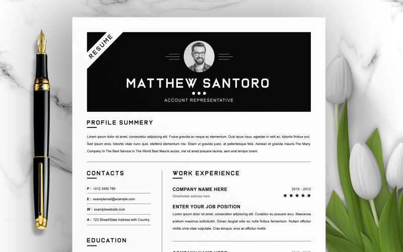Matthew / Clean CV Template Resume Template