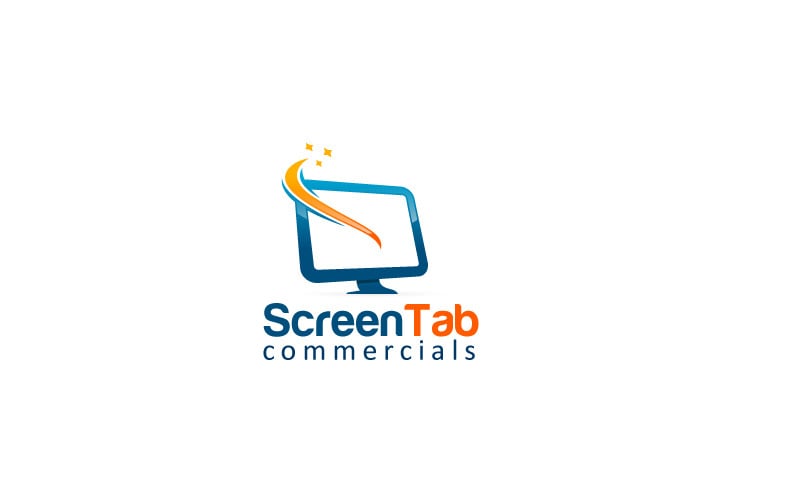 Modern And Clean Computer Screen Logo Logo Template