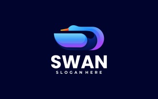 Swan Bird Gradient Logo Design
