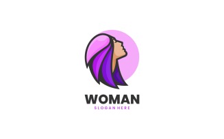 Woman Simple Mascot Logo Style