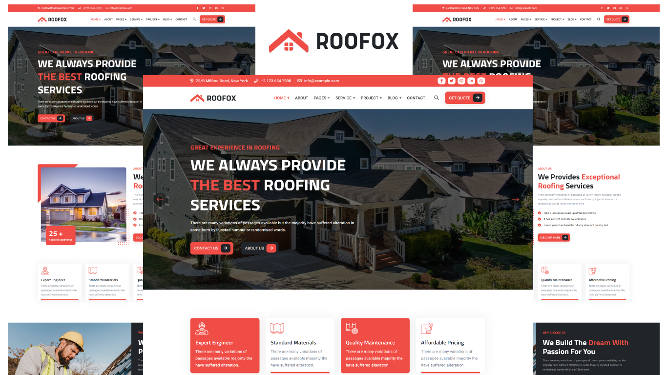 Roofox - Roofing Services HTML5 Template