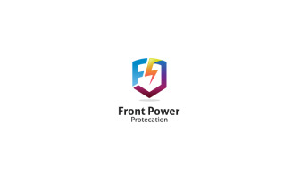 Front Power Shield Logo Design