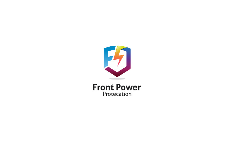 Front Power Shield Logo Design Logo Template