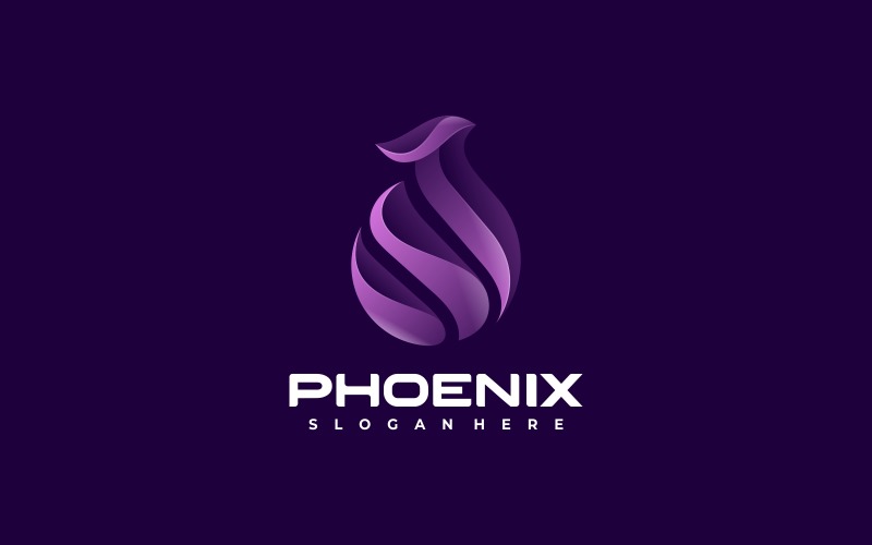 Gradient Phoenix Logo Style Logo Template