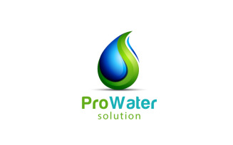 Green Water Drop Logo Design