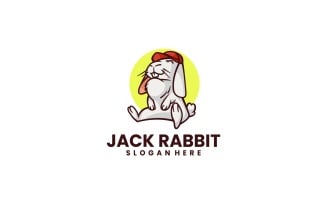 Jack Rabbit Mascot Cartoon Logo
