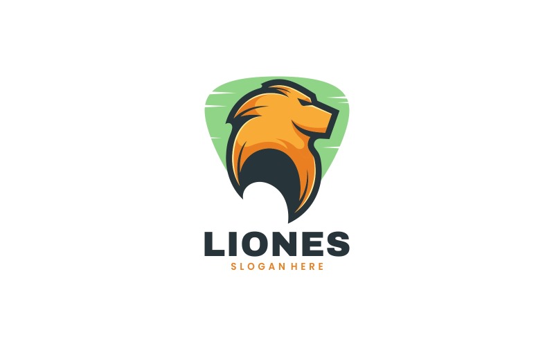 Lion Simple Mascot Logo Style Logo Template