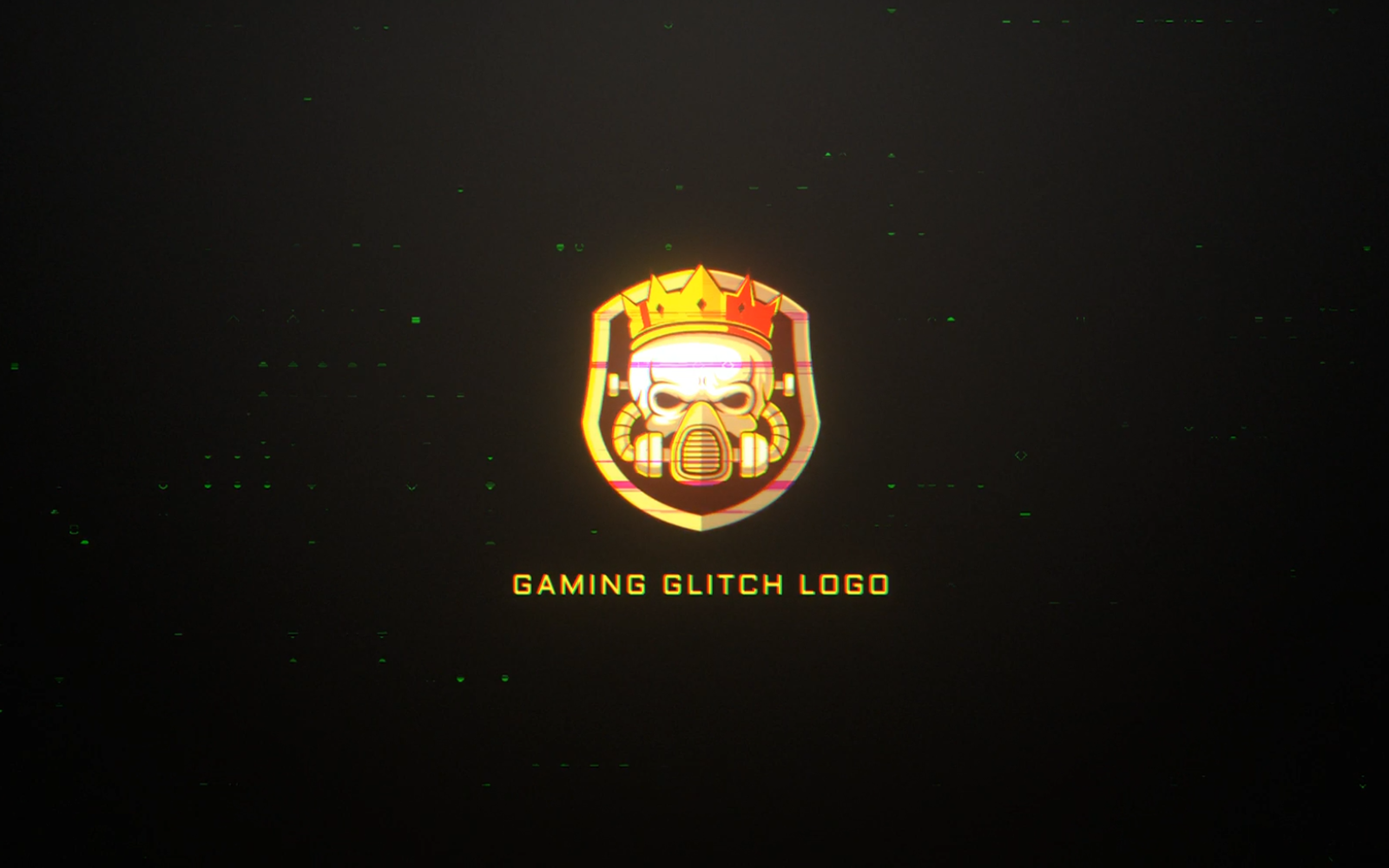 Gaming Glitch Logo Motion Graphics Template