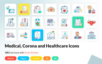 Medical and Healthcare Flat Icons