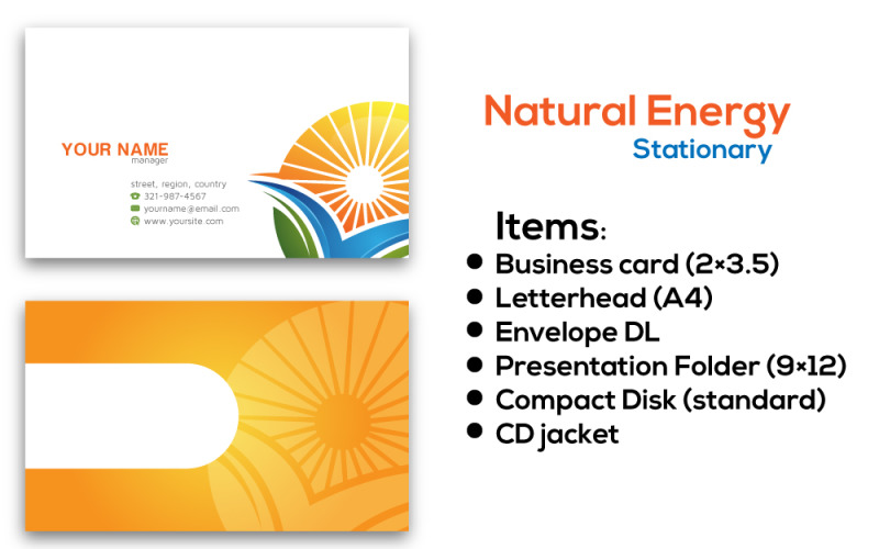 Natural Energy Stationary Design Corporate Identity