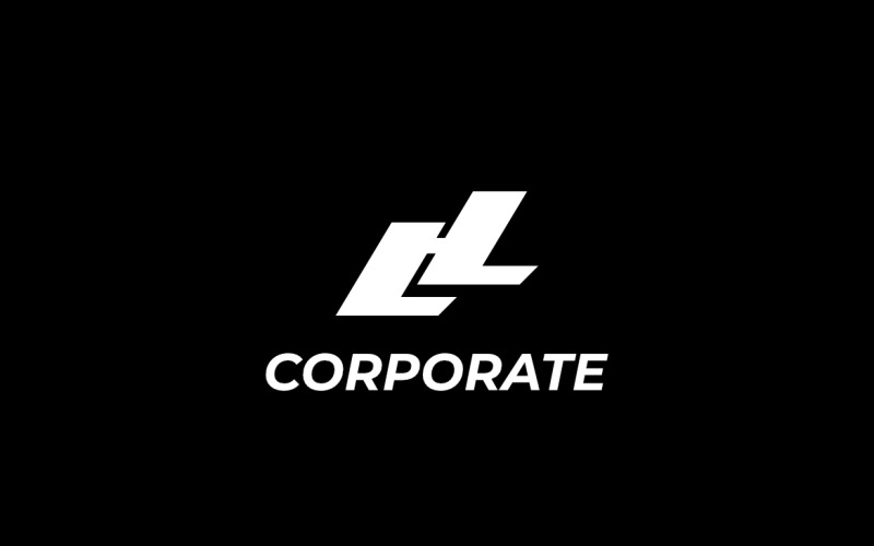 Dynamic Flat Monogram LH Logo Logo Template