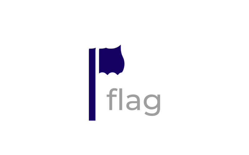 Flat Flag Nation Simple Logo Logo Template