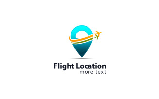 Flight Location Logo Design Template