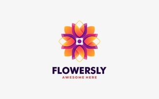 Flowers Gradient Logo Style