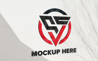 Logo on Office Wall Mockup Psd