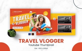 Travel Vlogger Youtube Thumbnail