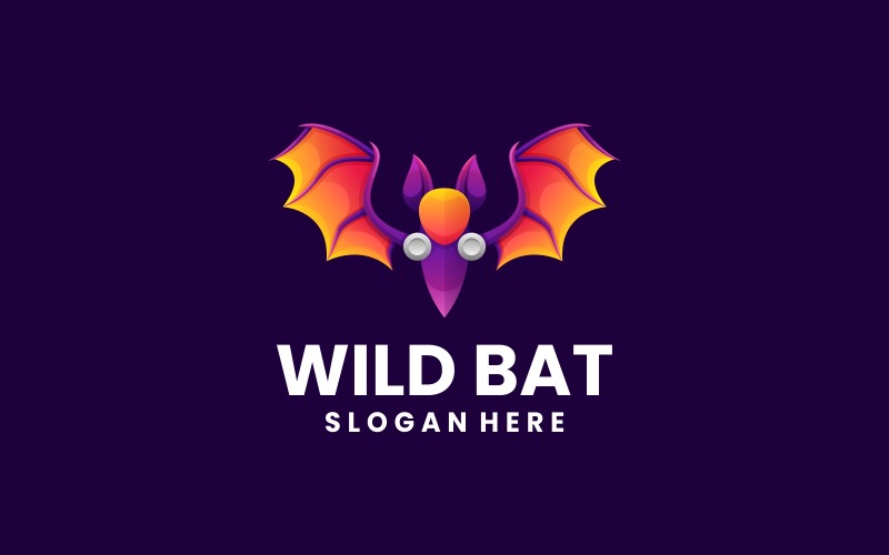 Wild Bat Gradient Colorful Logo Logo Template