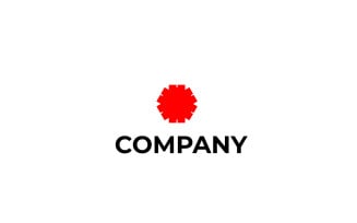 Abstract Flat Red Corporate Logo