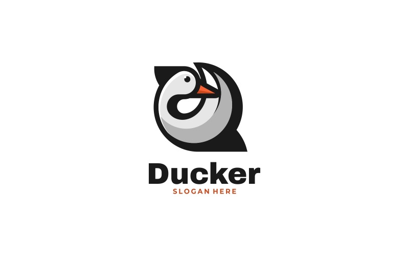 Circle Dusk Simple Mascot Logo Logo Template
