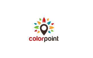 Color Point Logo Design Template