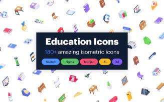 Education Isometric Icons Pack