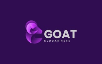 Goat Head Gradient Logo Design