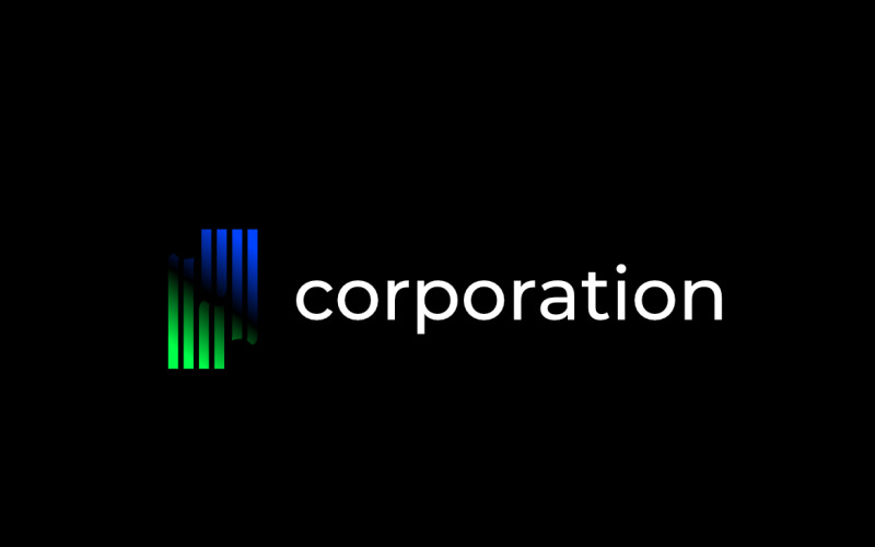 Gradient Tech Corporation Line Logo Logo Template