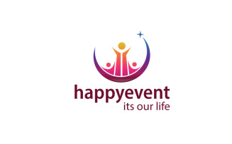 Happy Event Logo Design Template