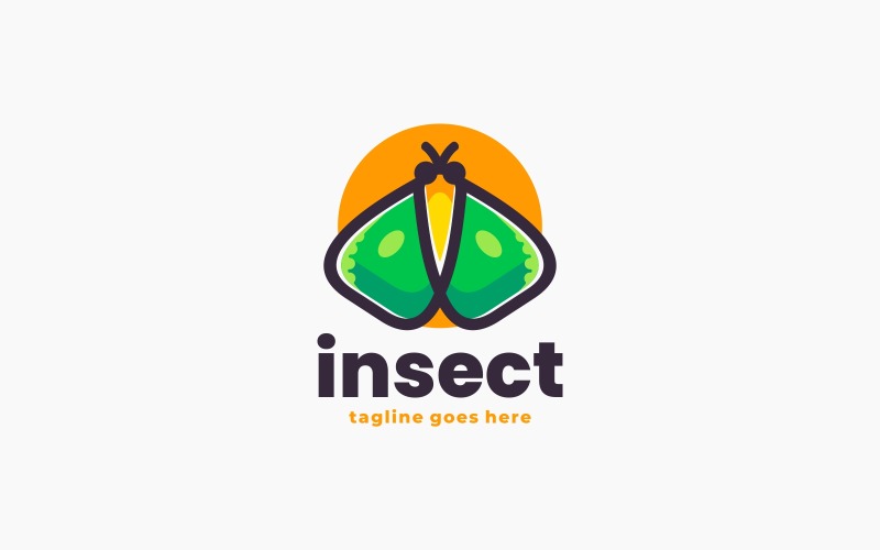 Insect Simple Mascot Logo Logo Template