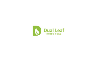 Leaf Letter D Logo Design Template