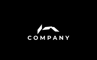 Letter M Corporate Dynamic Flat Logo