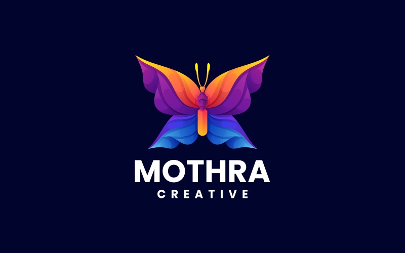 Mothra Gradient Colorful Logo Logo Template