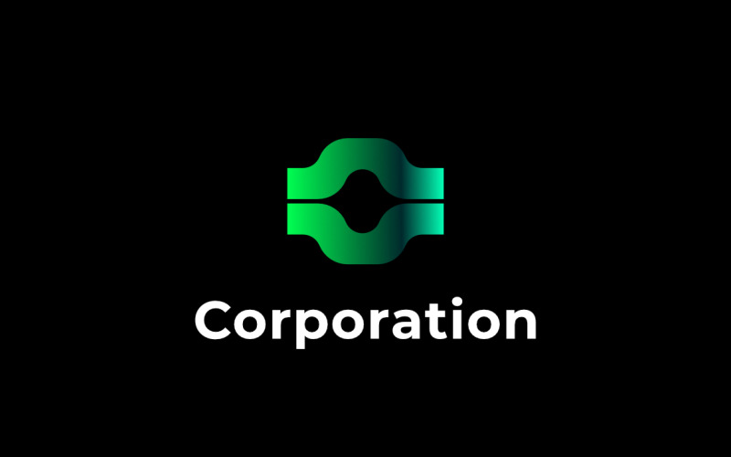 Optical Green Eye Gradient Logo Logo Template