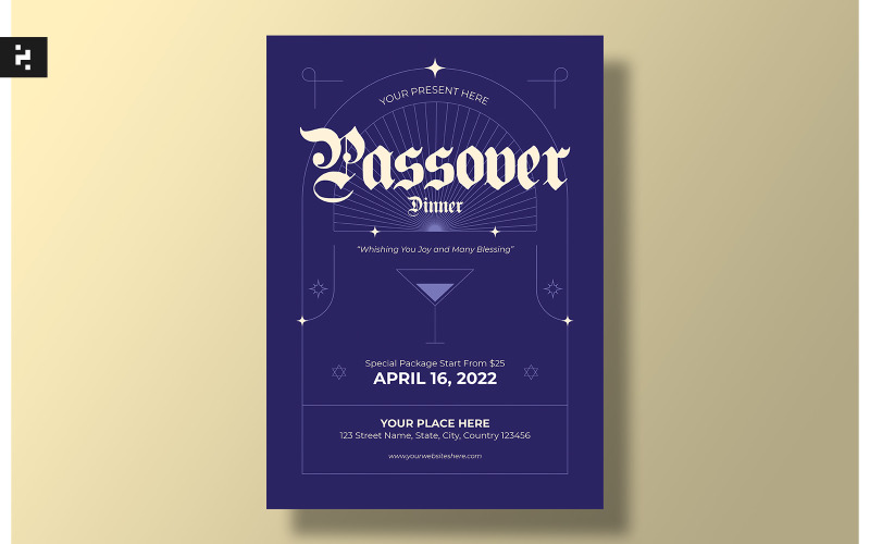 Passover Dinner Flyer Template Corporate Identity
