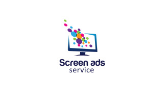 Pixel Screen Logo Design Template