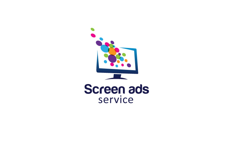Pixel Screen Logo Design Template Logo Template