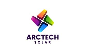 Abstract Solar Colorful Logo