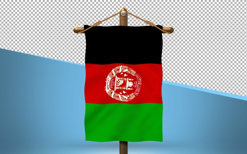 Afghanistan Hang Flag Design Background Illustration