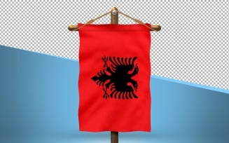 Albania Hang Flag Design Background