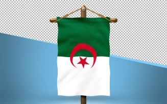 Algeria Hang Flag Design Background