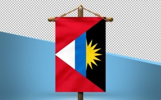 Antigua and Barbuda Hang Flag Design Background
