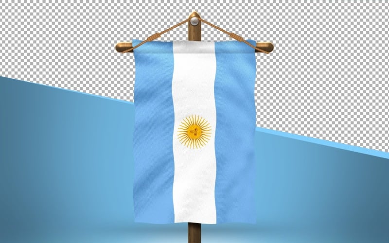 Argentina Hang Flag Design Background Illustration