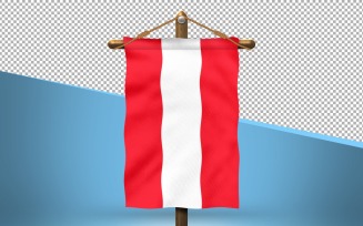 Austria Hang Flag Design Background