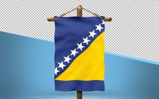 Bosnia and Herzegovina Hang Flag Design Background