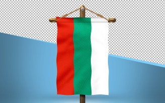 Bulgaria Hang Flag Design Background