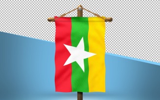 Burma Hang Flag Design Background
