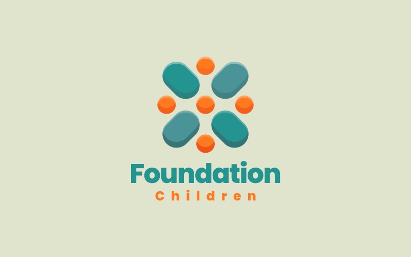 Children's Foundation Simple Logo Logo Template