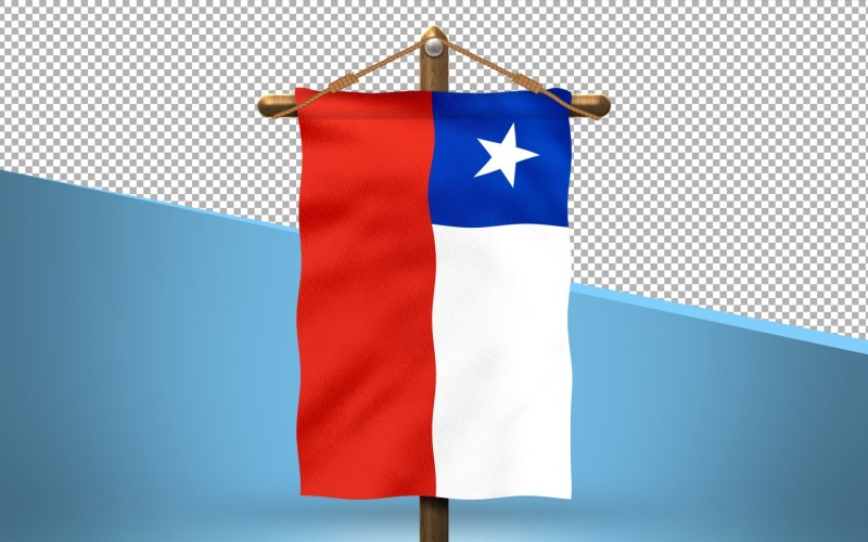 Chile Hang Flag Design Background Illustration